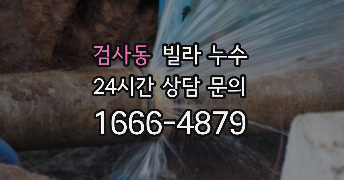 검사동 빌라 누수