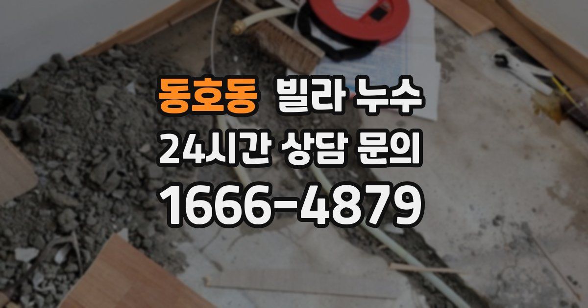 동호동 빌라 누수