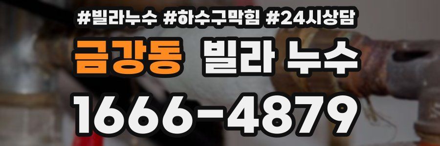 금강동 빌라 누수