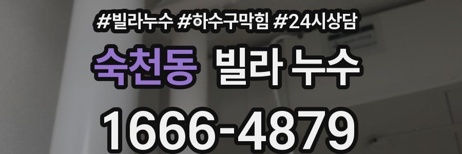 숙천동 빌라 누수