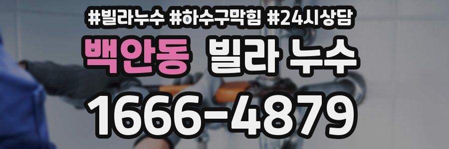 백안동 빌라 누수