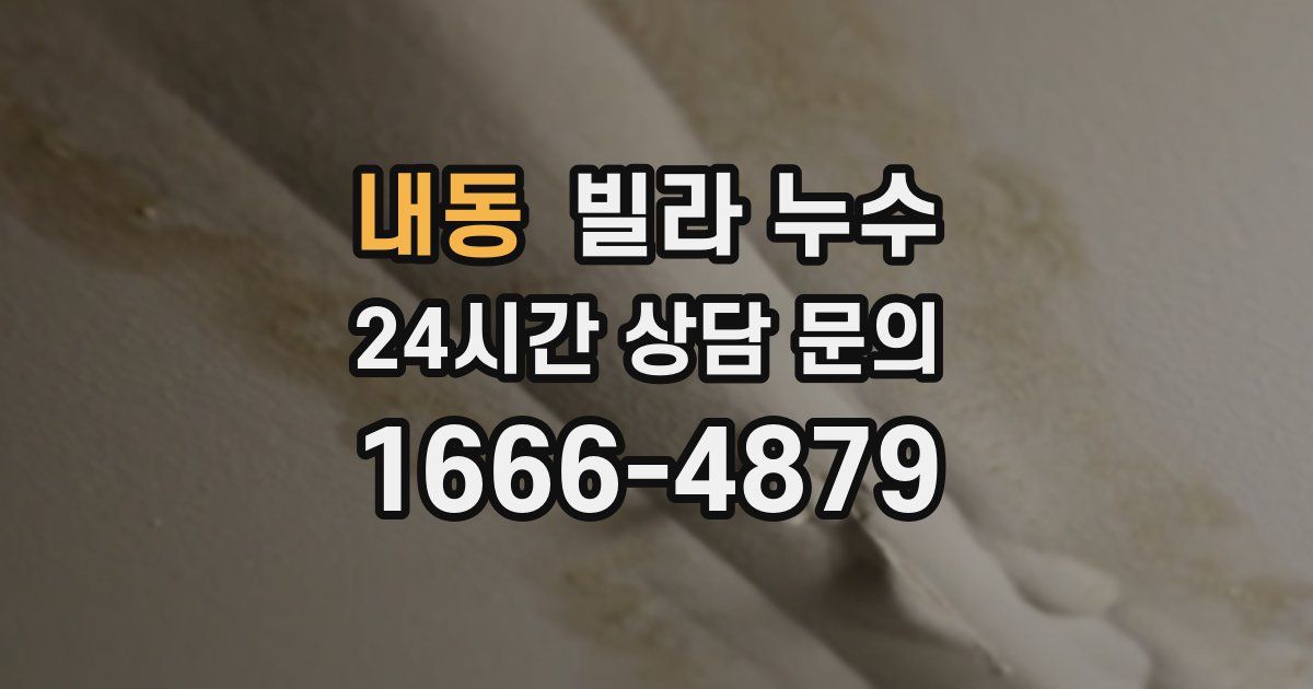 내동 빌라 누수