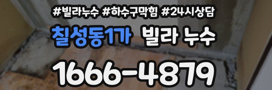 칠성동1가 빌라 누수