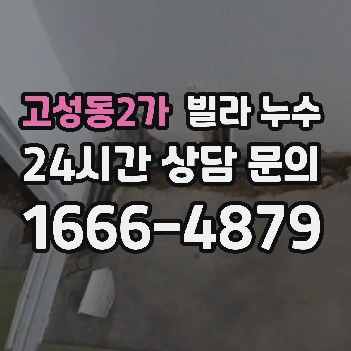 고성동2가 빌라 누수 베란다 물고임이 실내 누수처럼 보일 때