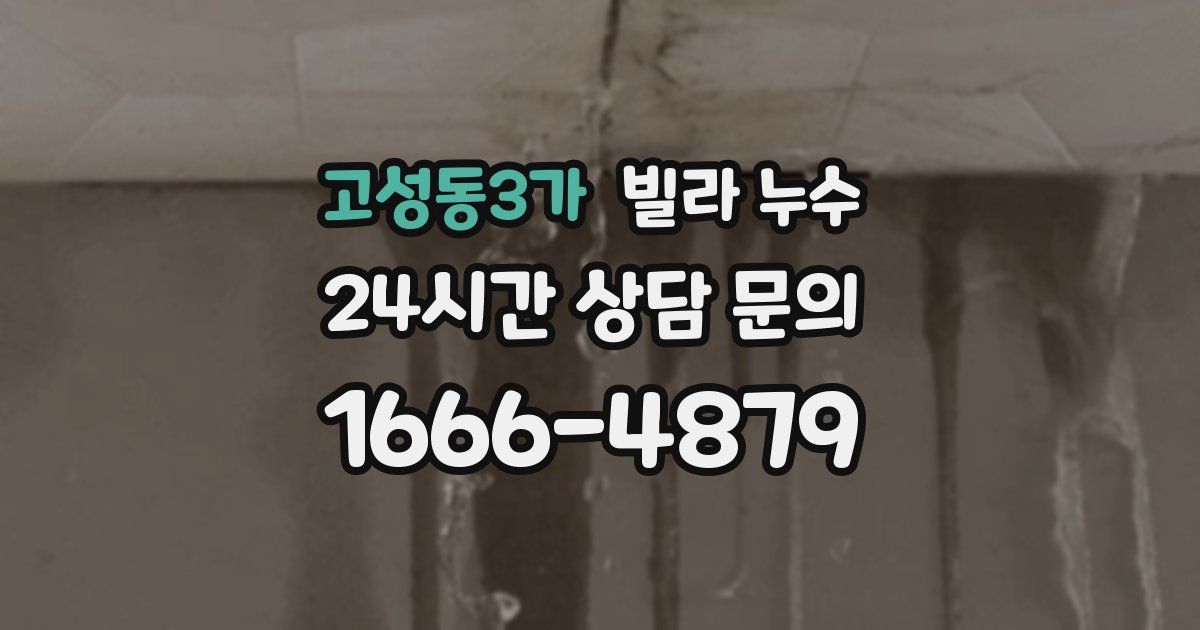 고성동3가 빌라 누수