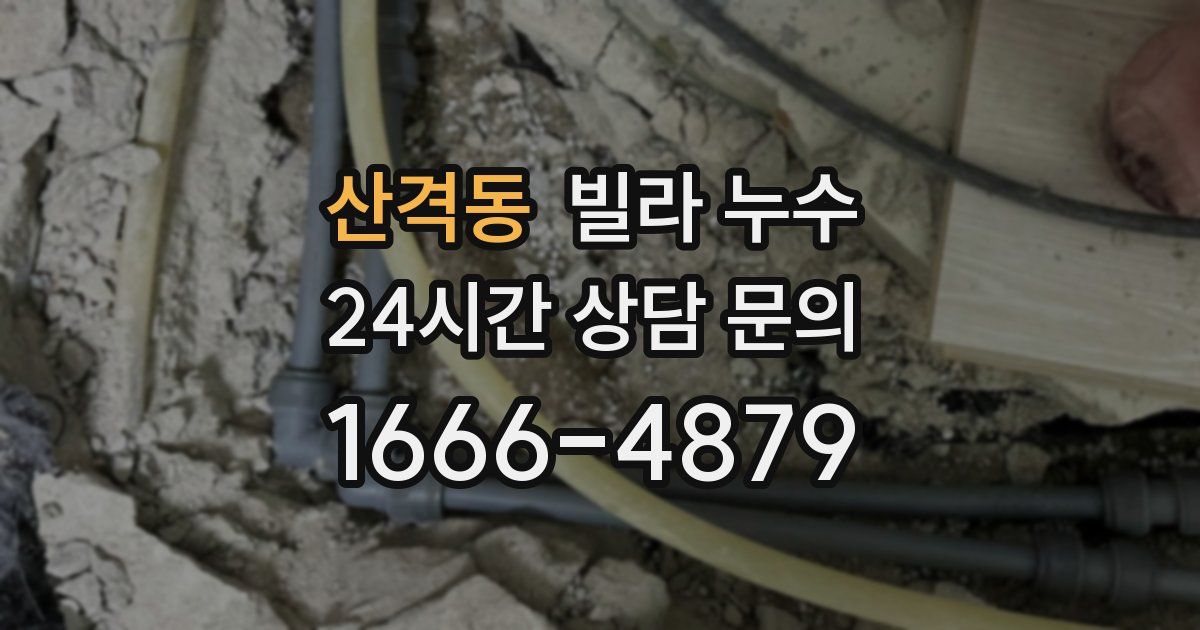 산격동 빌라 누수
