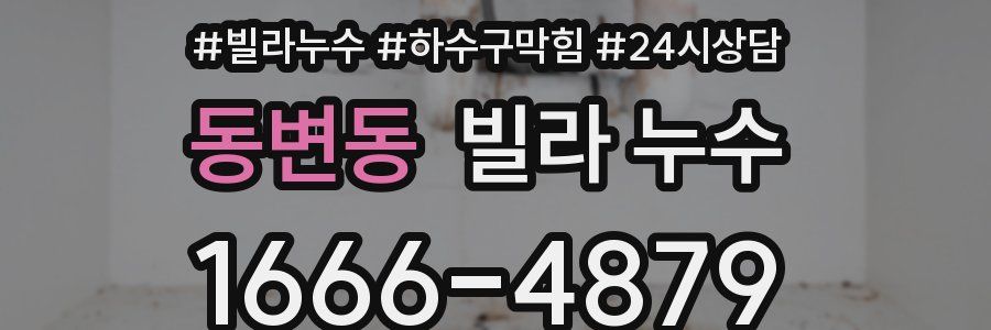 동변동 빌라 누수