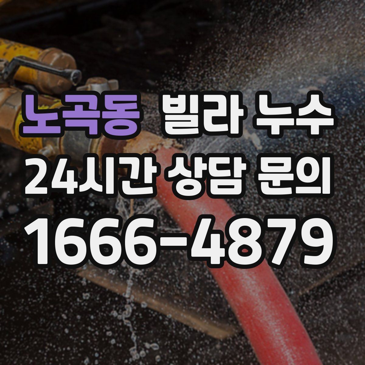 노곡동 빌라 누수 식기세척기·정수기 설치 후 물샘이 생기면