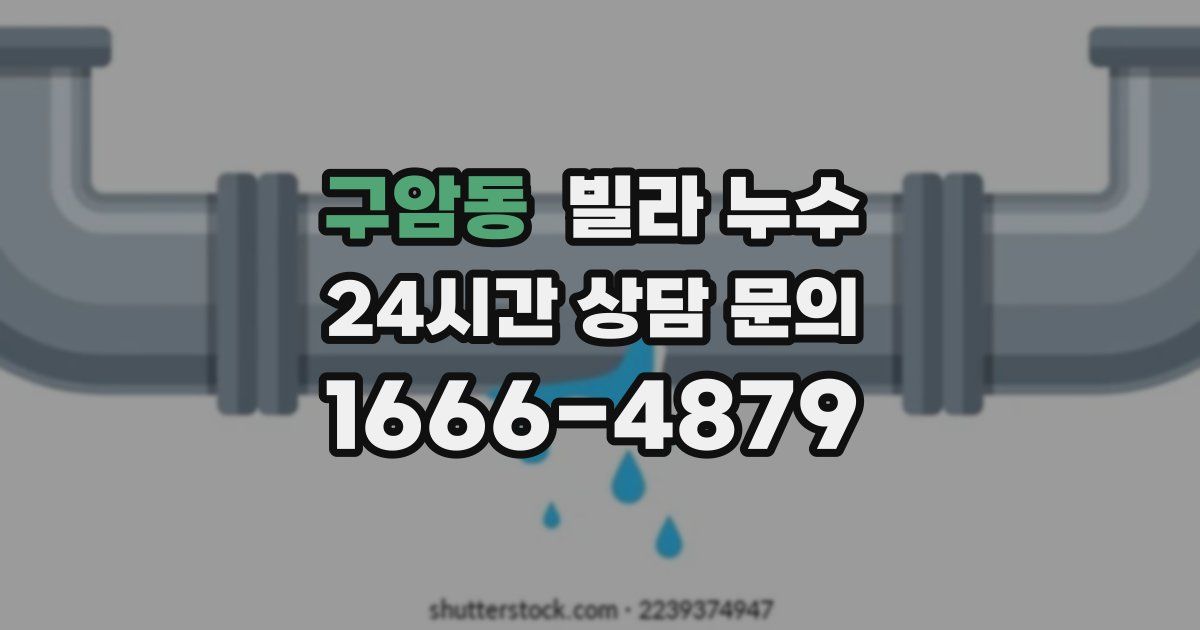 구암동 빌라 누수