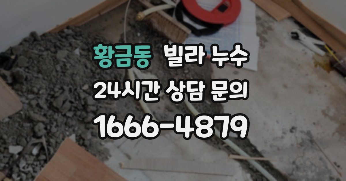 황금동 빌라 누수