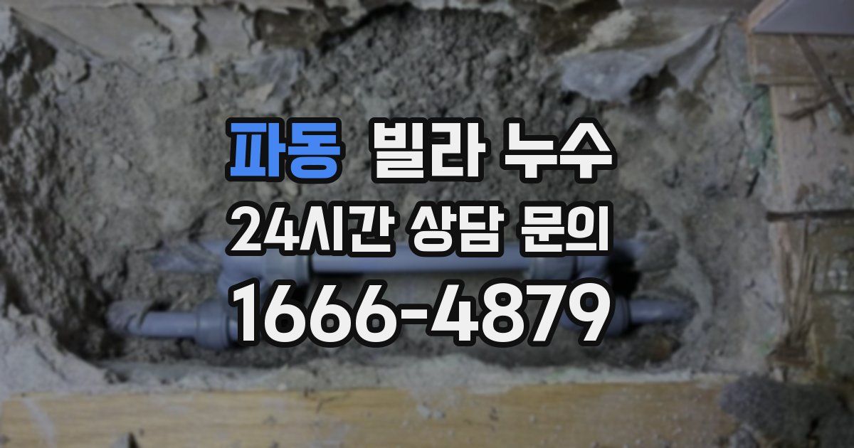 파동 빌라 누수