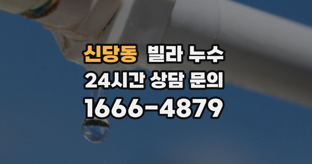 신당동 빌라 누수