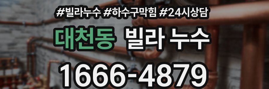 대천동 빌라 누수