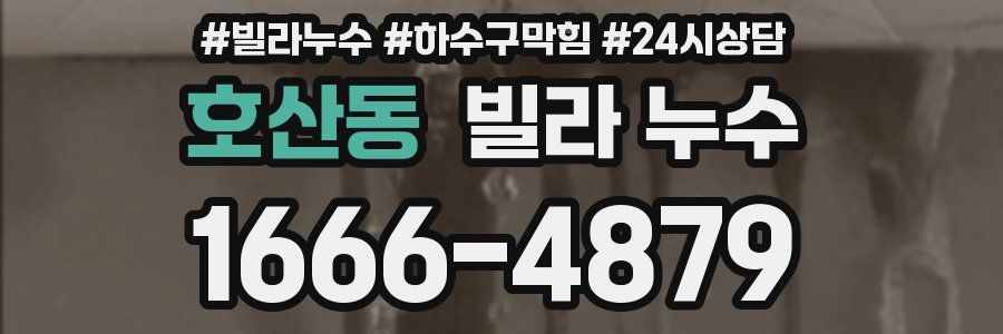 호산동 빌라 누수