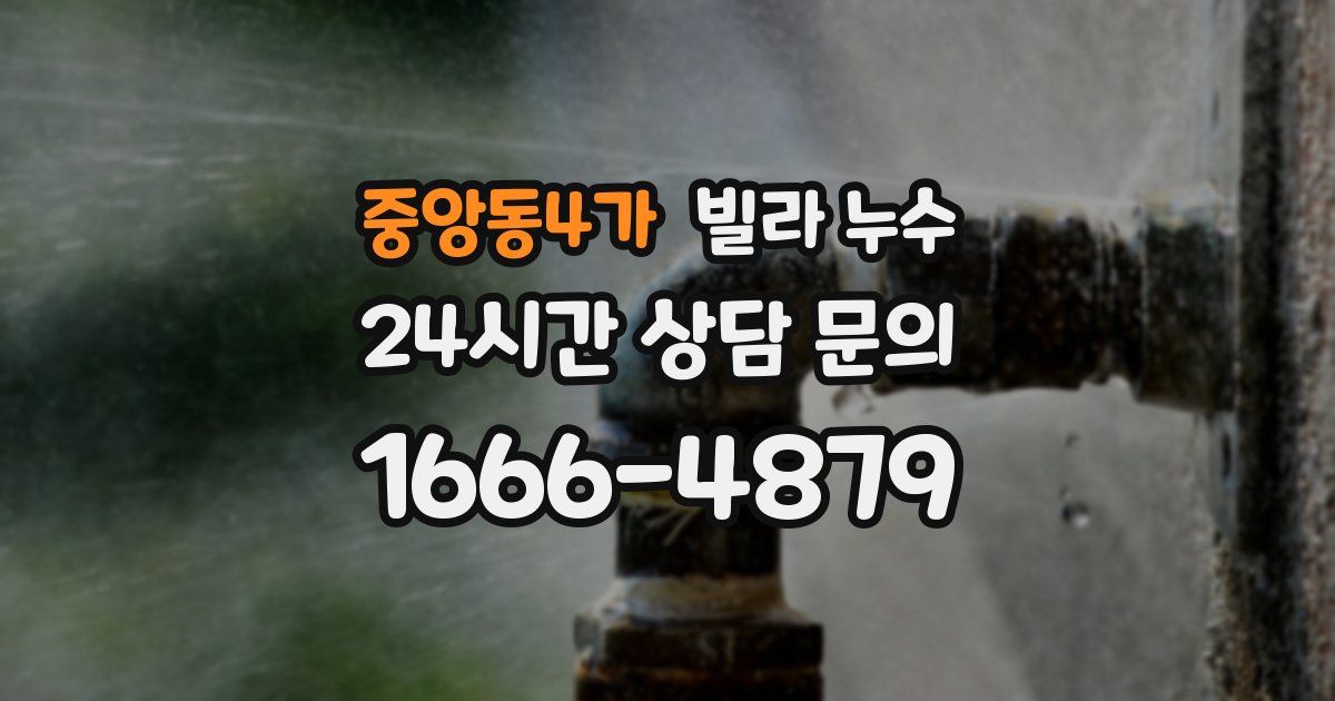 중앙동4가 빌라 누수