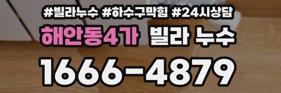 해안동4가 빌라 누수