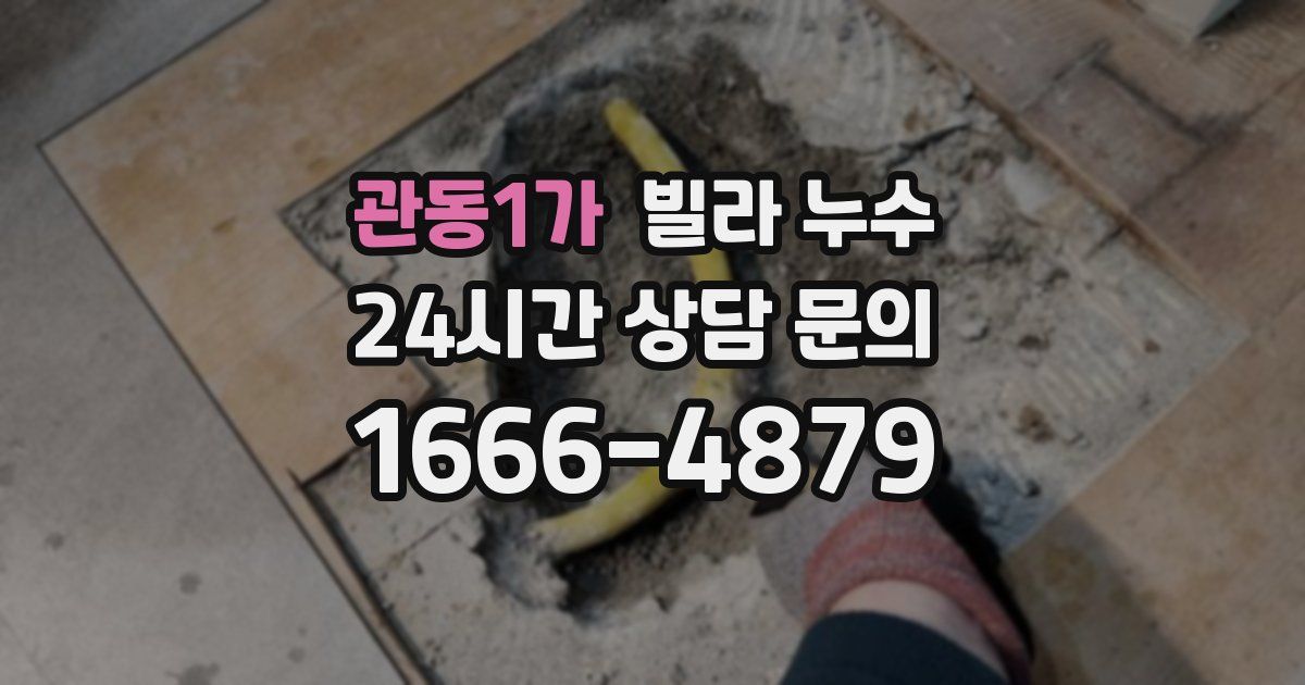 관동1가 빌라 누수