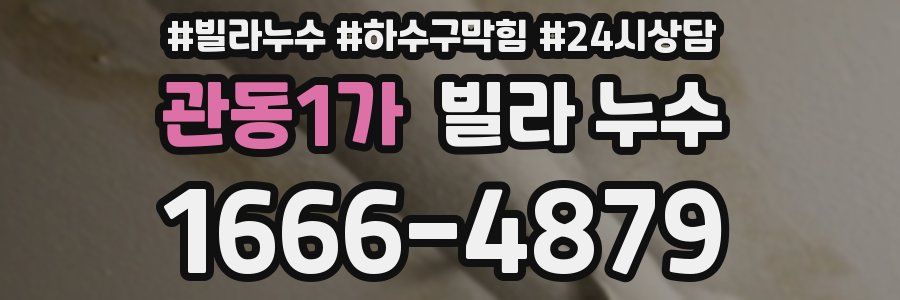 관동1가 빌라 누수