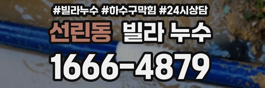 선린동 빌라 누수