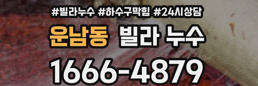 운남동 빌라 누수