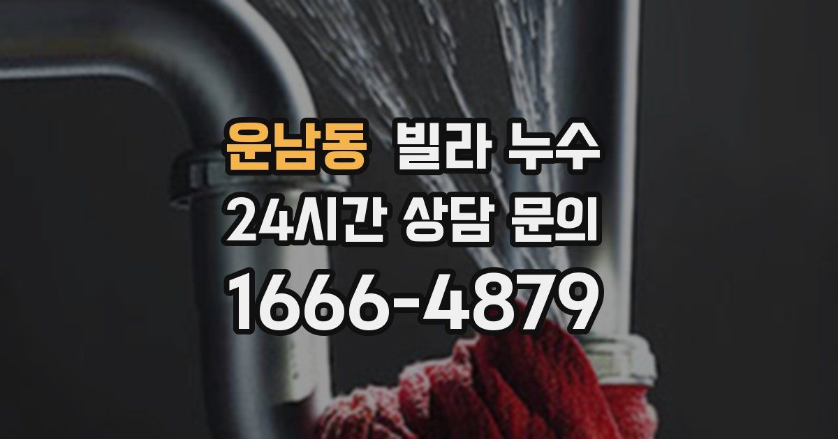 운남동 빌라 누수