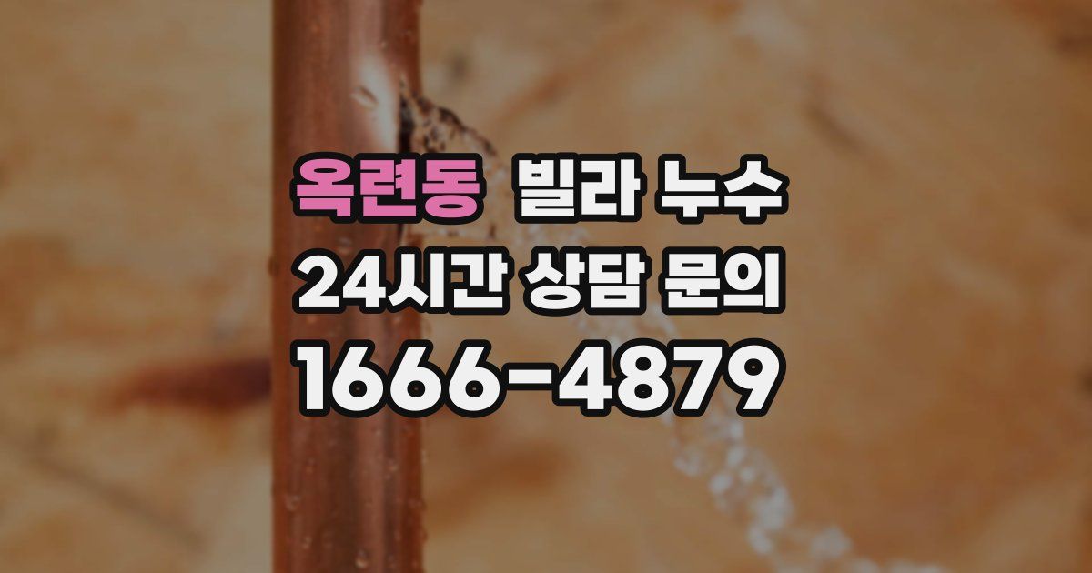 옥련동 빌라 누수