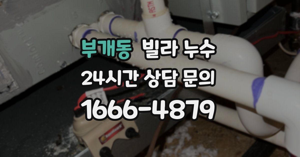 부개동 빌라 누수