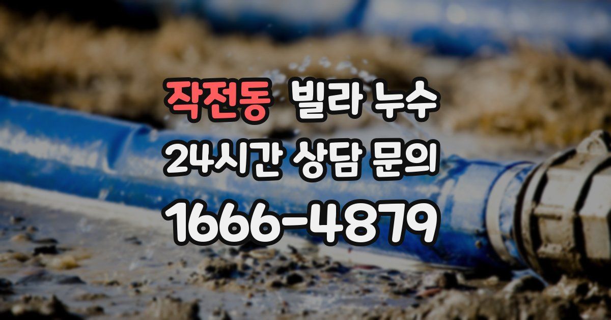 작전동 빌라 누수