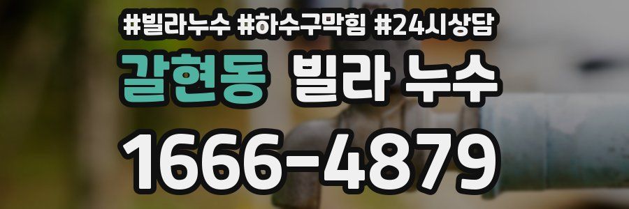 갈현동 빌라 누수