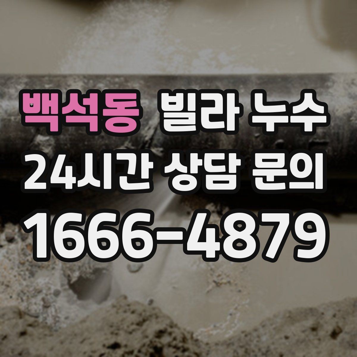 백석동 빌라 누수 공동 배관 문제일 때 증상이 나타나는 방식
