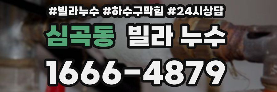 심곡동 빌라 누수