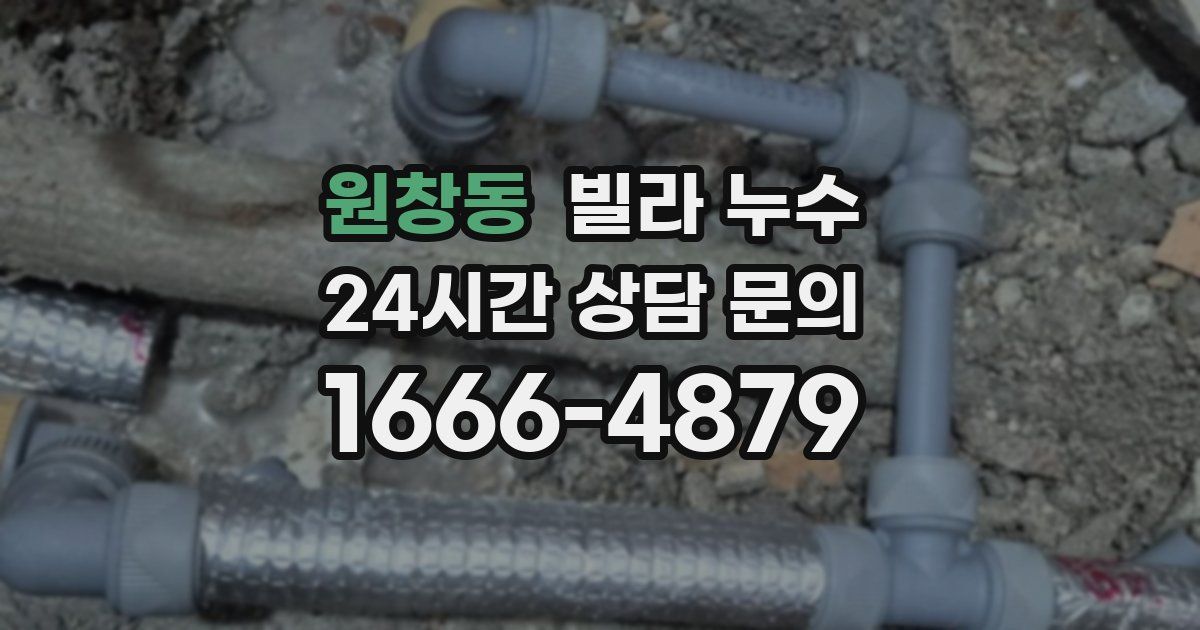 원창동 빌라 누수