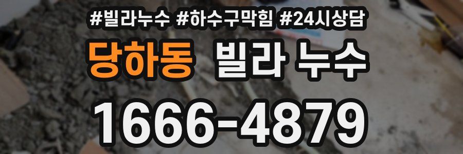 당하동 빌라 누수