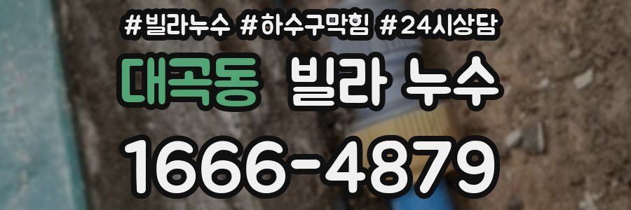 대곡동 빌라 누수