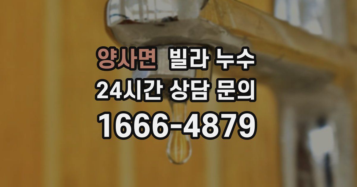 양사면 빌라 누수