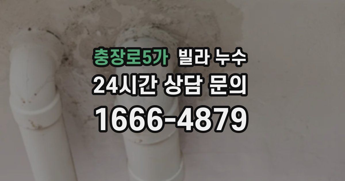 충장로5가 빌라 누수