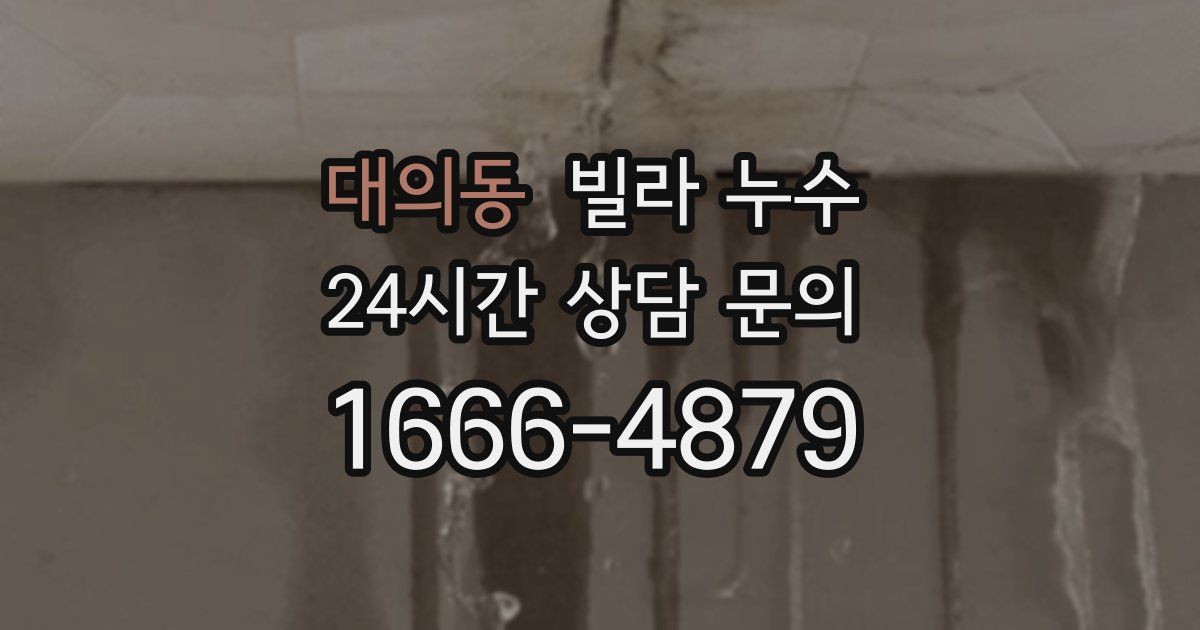 대의동 빌라 누수