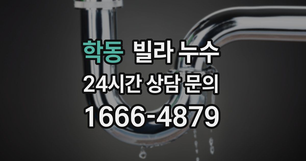 학동 빌라 누수