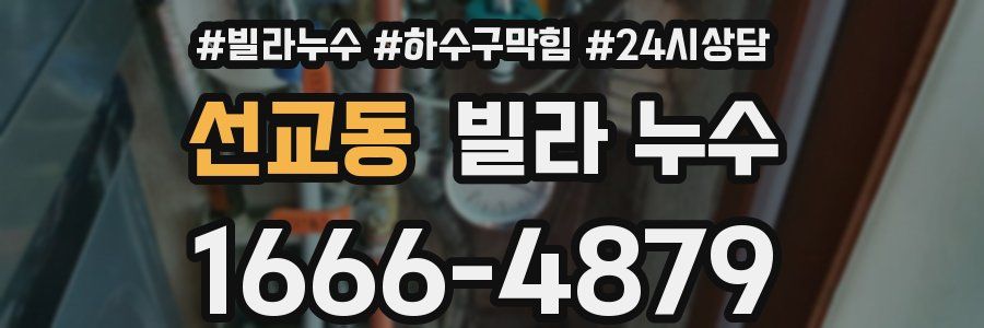 선교동 빌라 누수