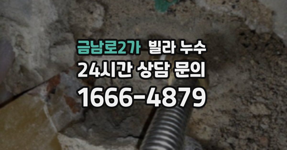 금남로2가 빌라 누수