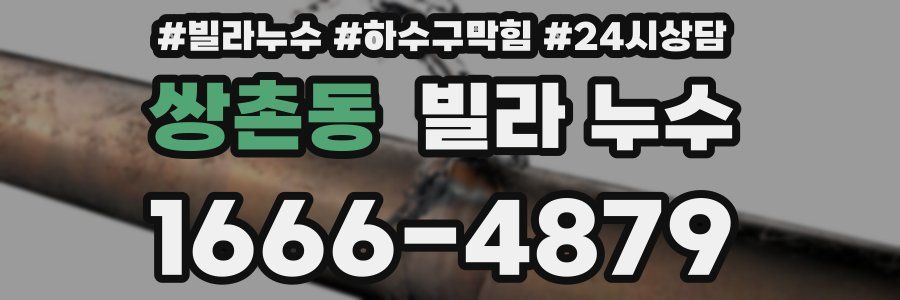 쌍촌동 빌라 누수