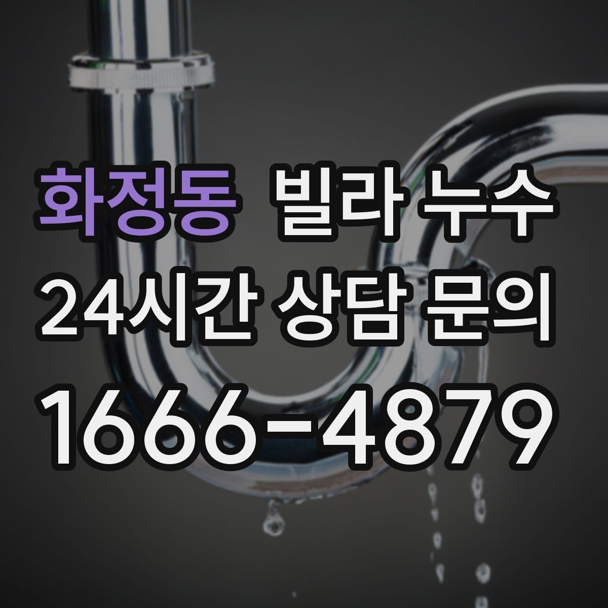 화정동 빌라 누수 세탁기 주변 물고임이 반복된다면