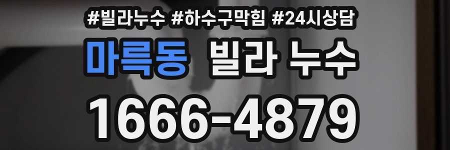 마륵동 빌라 누수