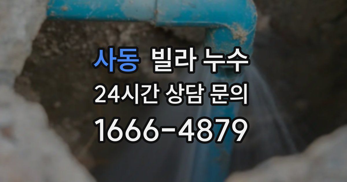 사동 빌라 누수