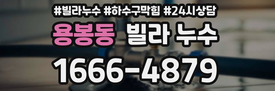 용봉동 빌라 누수