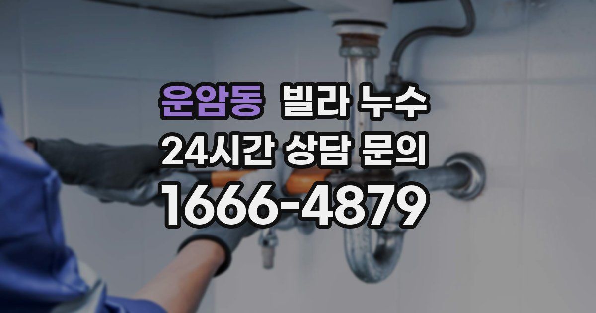 운암동 빌라 누수