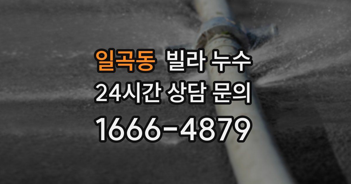 일곡동 빌라 누수