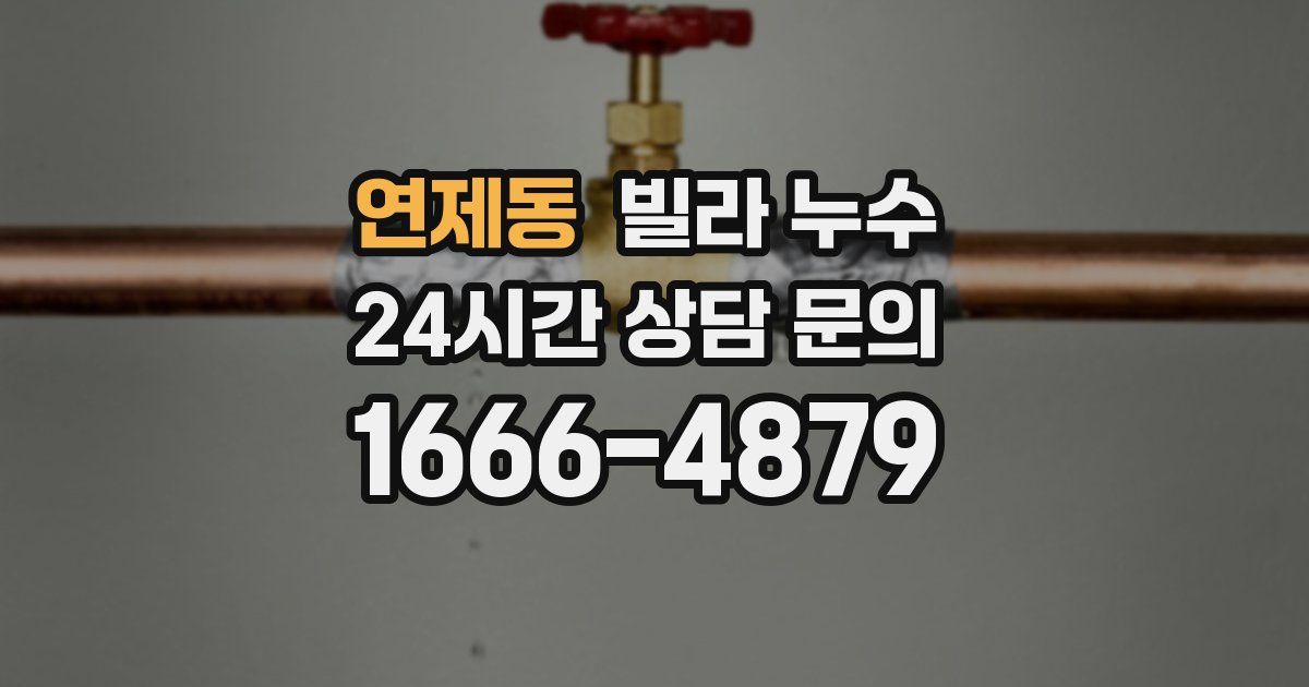 연제동 빌라 누수