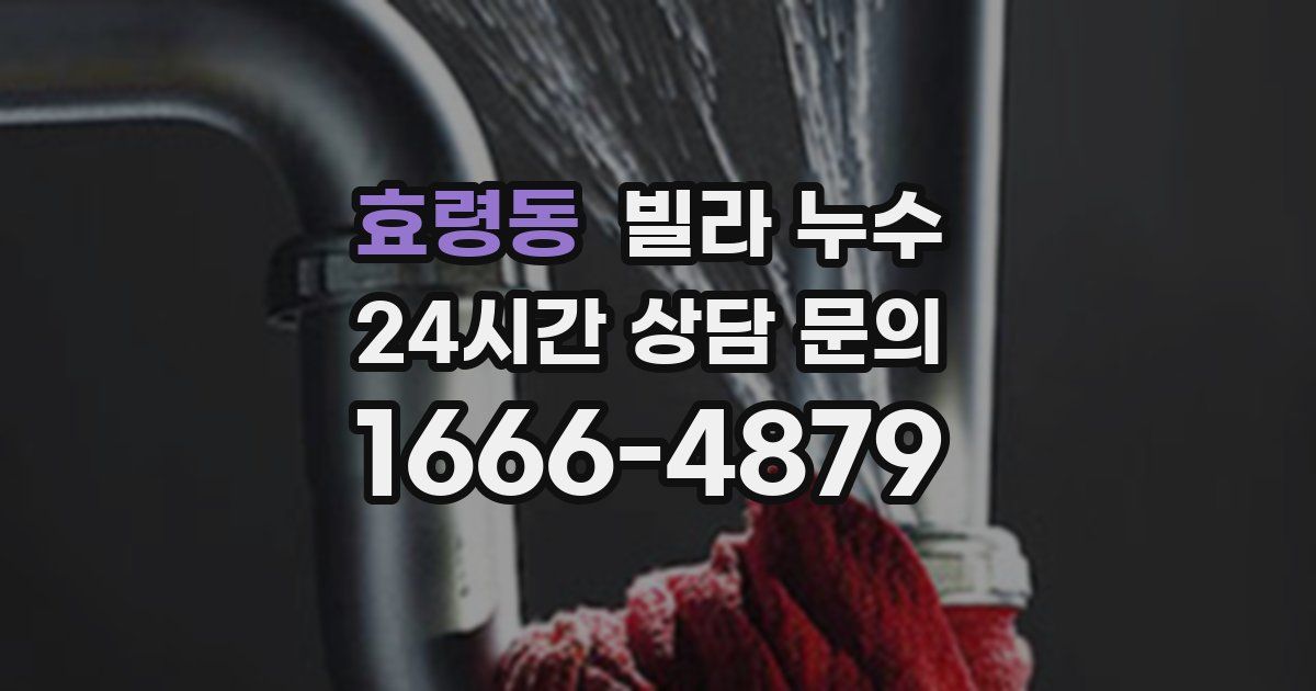 효령동 빌라 누수