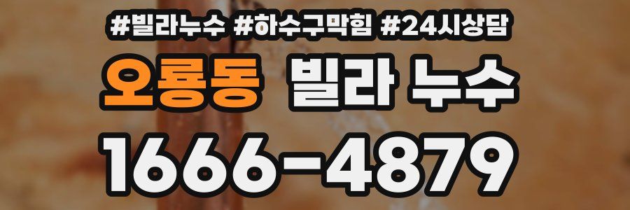 오룡동 빌라 누수